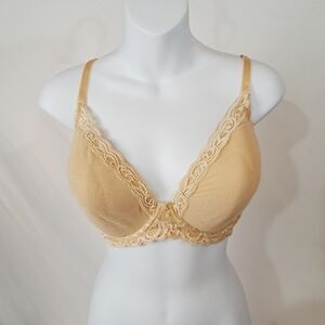 Natori Neutral Lace Trim Lightly lined Balconette‎ Bra 36DDD